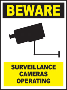 SAFETY SIGN (SAV) | General Signs - Beware Surveillance Cameras Operating